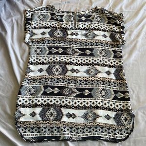 Hippie Rose Patterned High Low Blouse